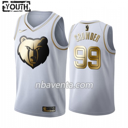 Camiseta Niños Memphis Grizzlies Jae Crowder 99 2019-20 Nike Blanco Golden Edition Swingman